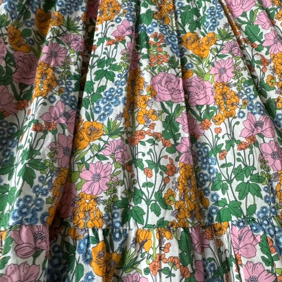 J Crew Womens 4 Liberty Fabric Mini Floral Walk Dress Modest Faux Wrap Maxi Midi - Picture 7 of 8